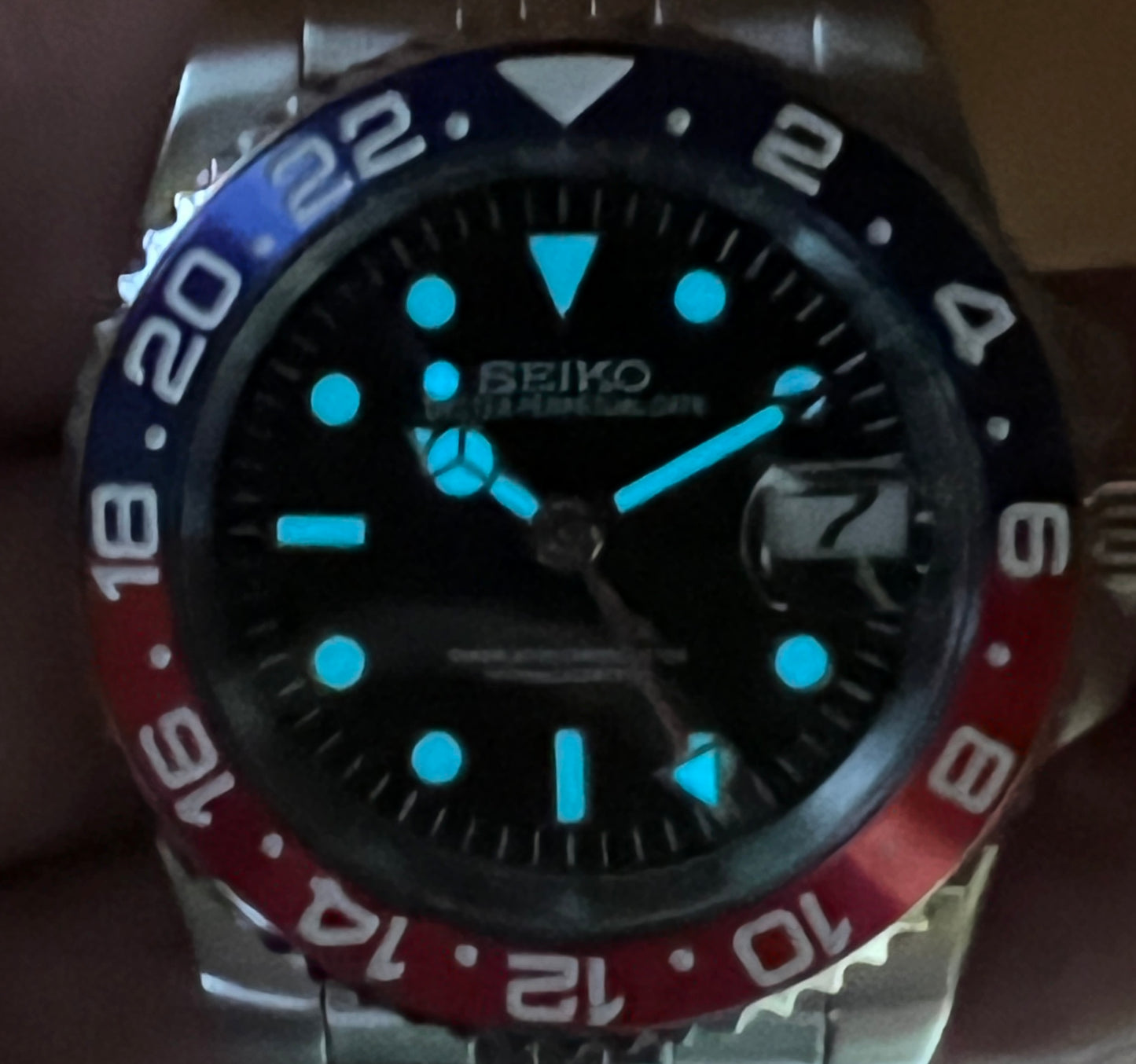 SEIKOMOD|GMT MASTER2 /PEPUSI/RED&BLUE BEZEL model HOMAGE 40mm