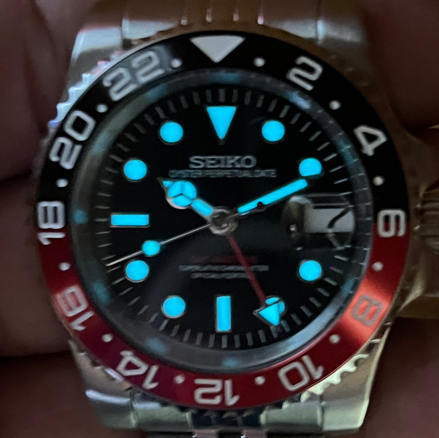 SEIKOMOD|GMT MASTER2 /COKE/RED&BLACK BEZEL model HOMAGE 40mm