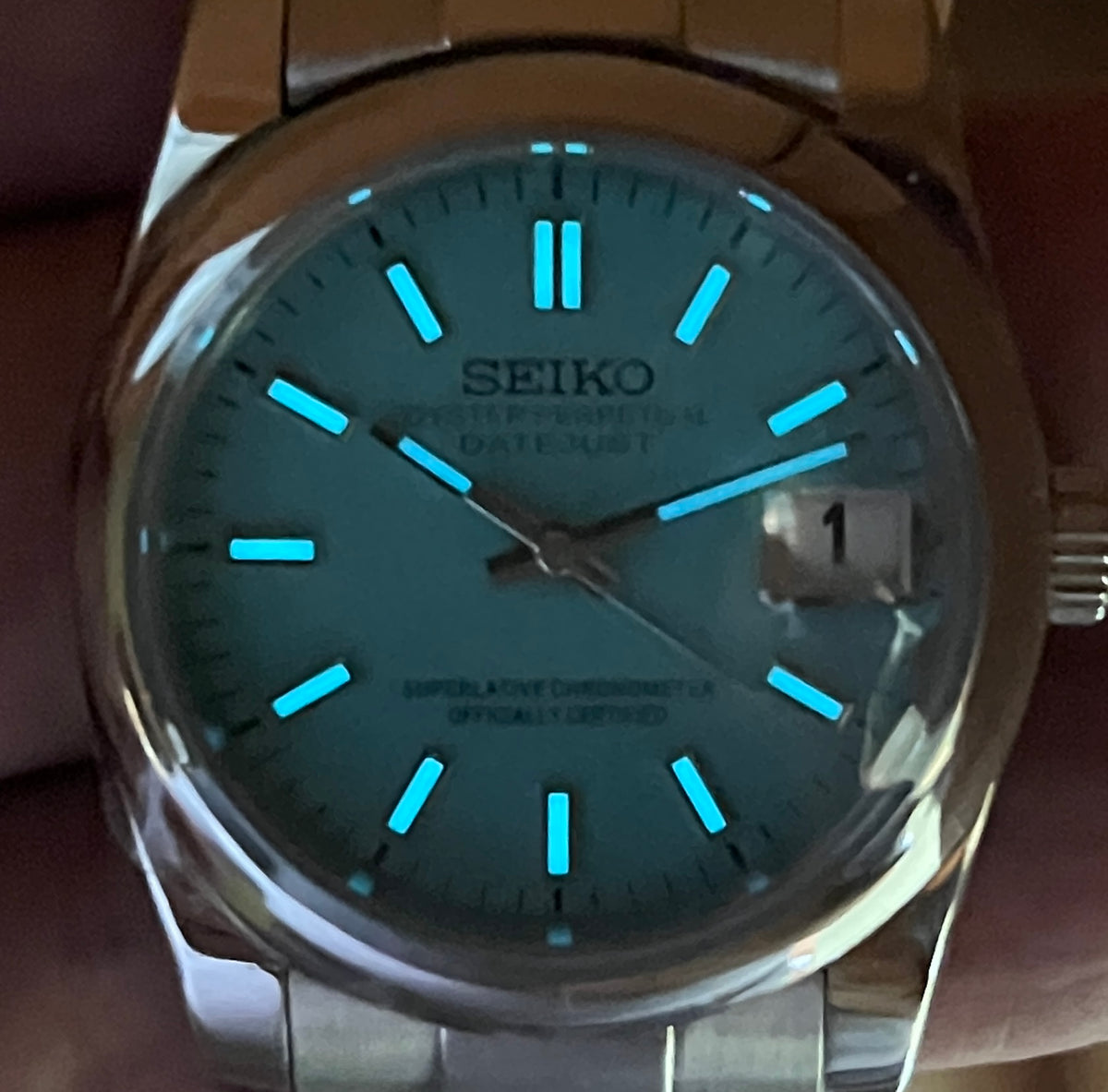 SEIKOMOD|DATE JUST tiffany blue dial!! 36mm