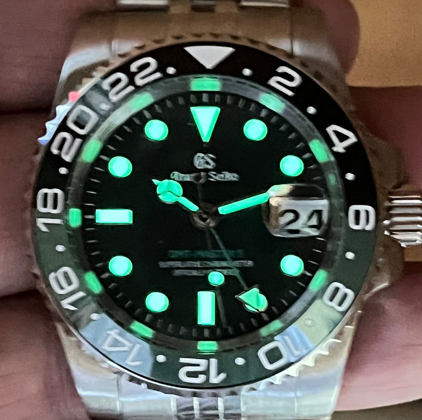 SEIKOMOD|SPRITE GMT MASTER2 BLACK&GREEN BEZEL model HOMAGE 40mm GS VER.