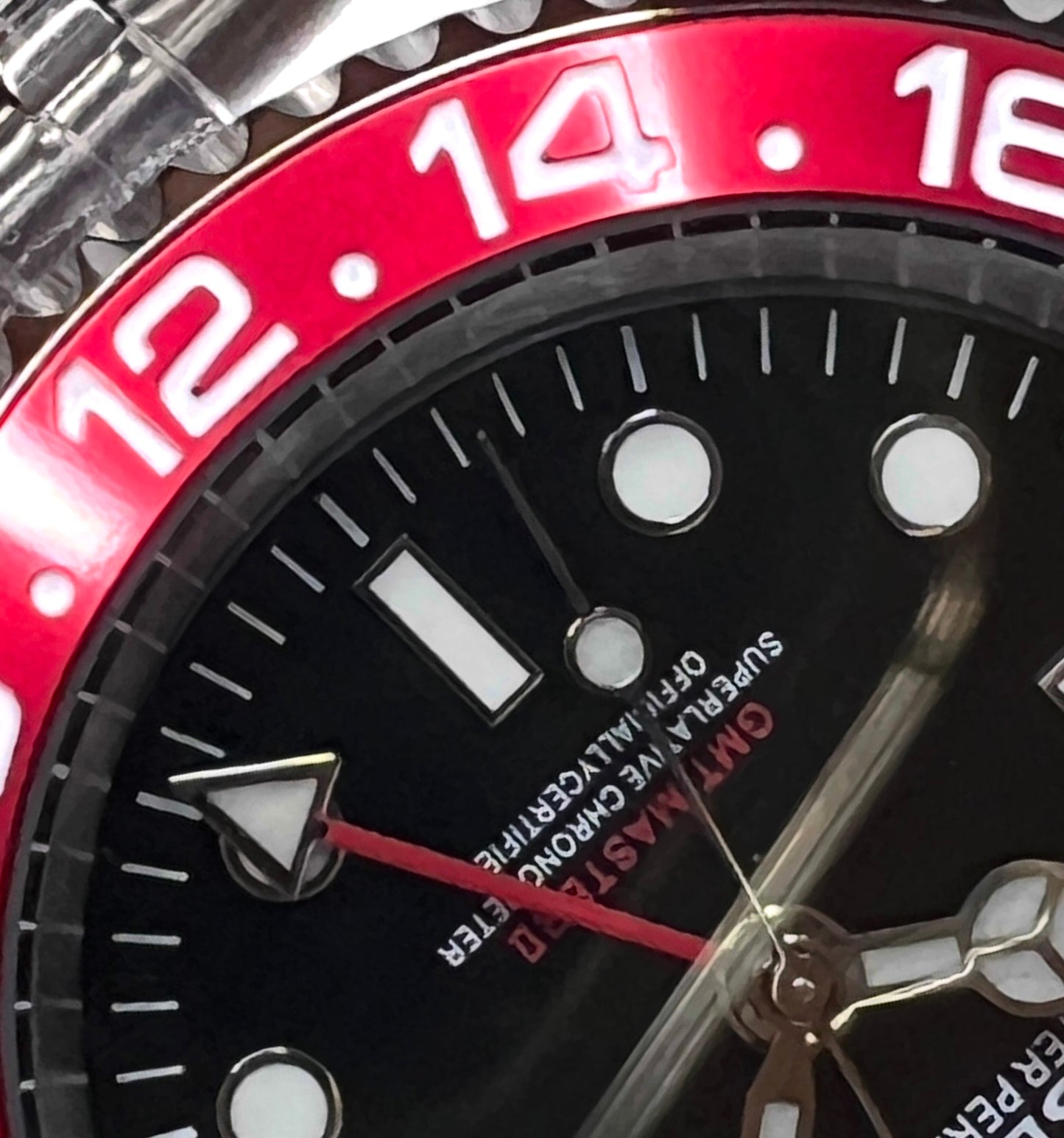 SEIKOMOD|GMT MASTER2 /PEPUSI/RED&BLUE BEZEL model HOMAGE 40mm