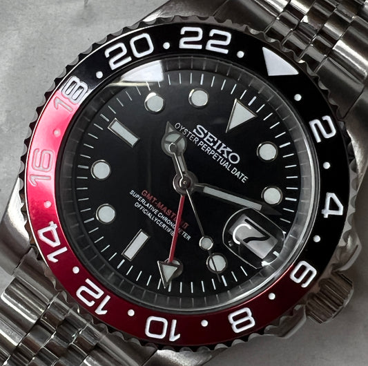 SEIKOMOD|GMT MASTER2 /COKE/RED&BLACK BEZEL model HOMAGE 40mm
