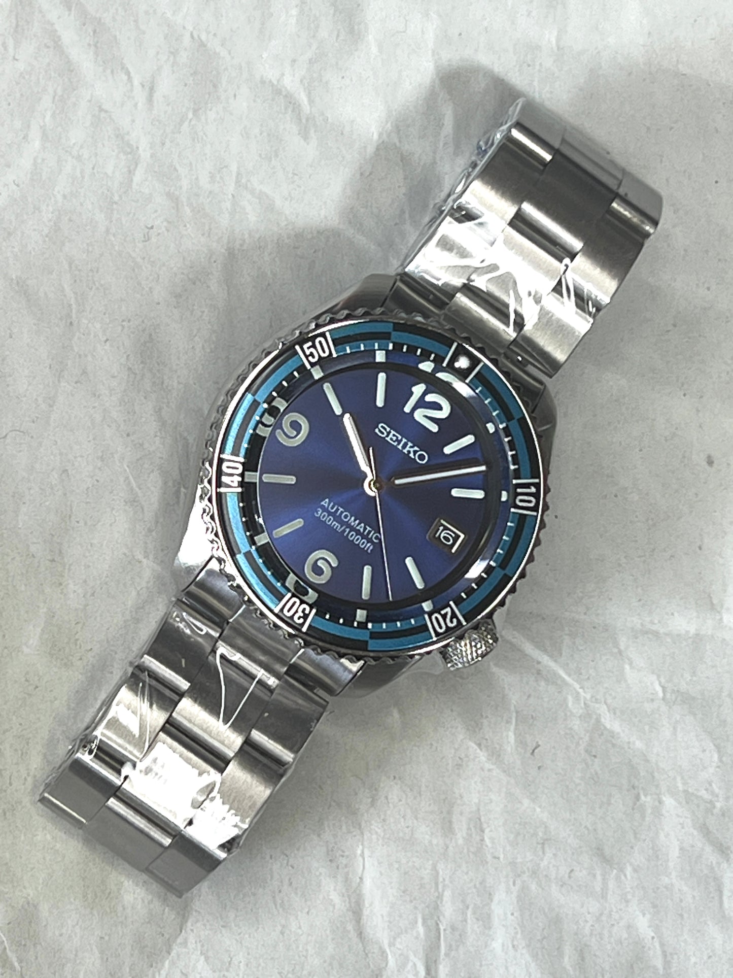 SEIKOMOD|SKX007 HOMAGE BLUE DIAL DIVER.