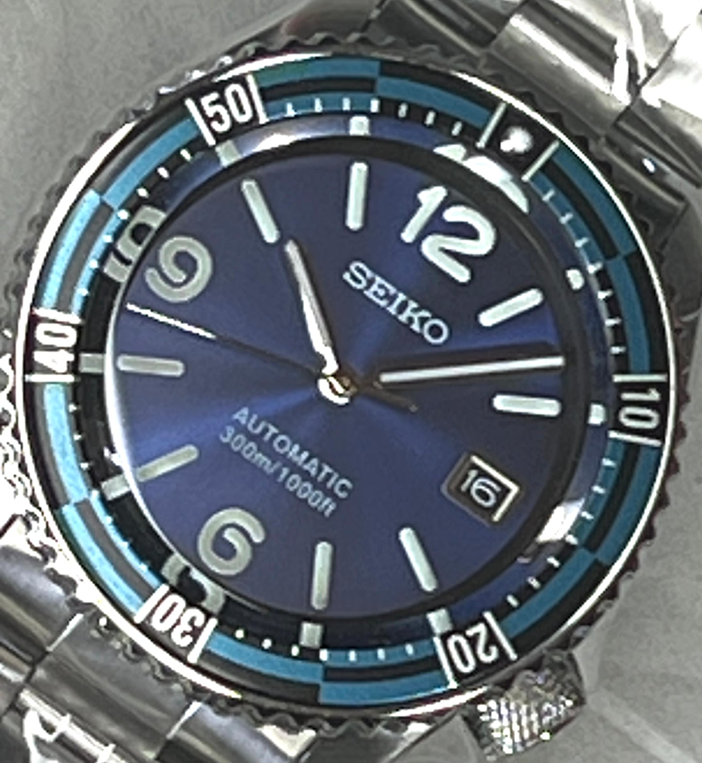 SEIKOMOD|SKX007 HOMAGE BLUE DIAL DIVER.
