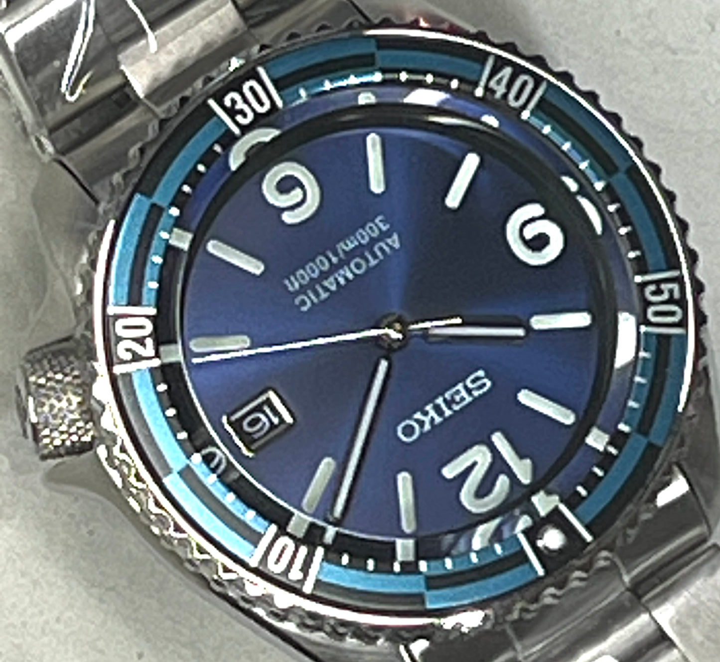 SEIKOMOD|SKX007 HOMAGE BLUE DIAL DIVER.