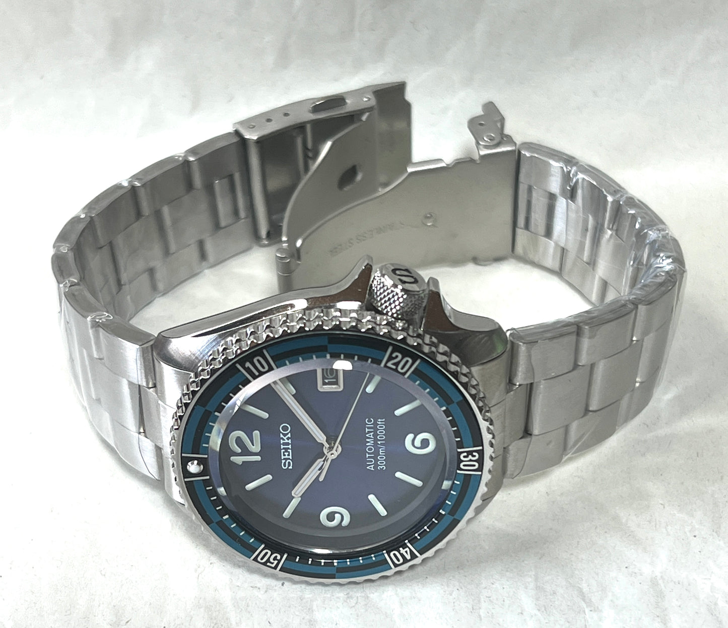 SEIKOMOD|SKX007 HOMAGE BLUE DIAL DIVER.