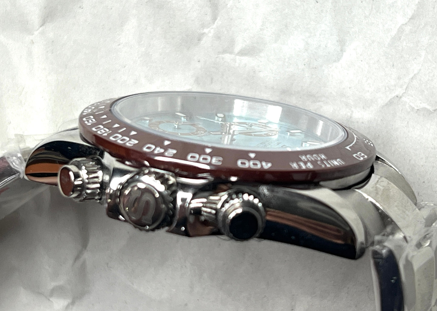 SEIKOMOD|DAYTONA /Ice Blue Dial/Chestnut Brown Bezel/ 40mm