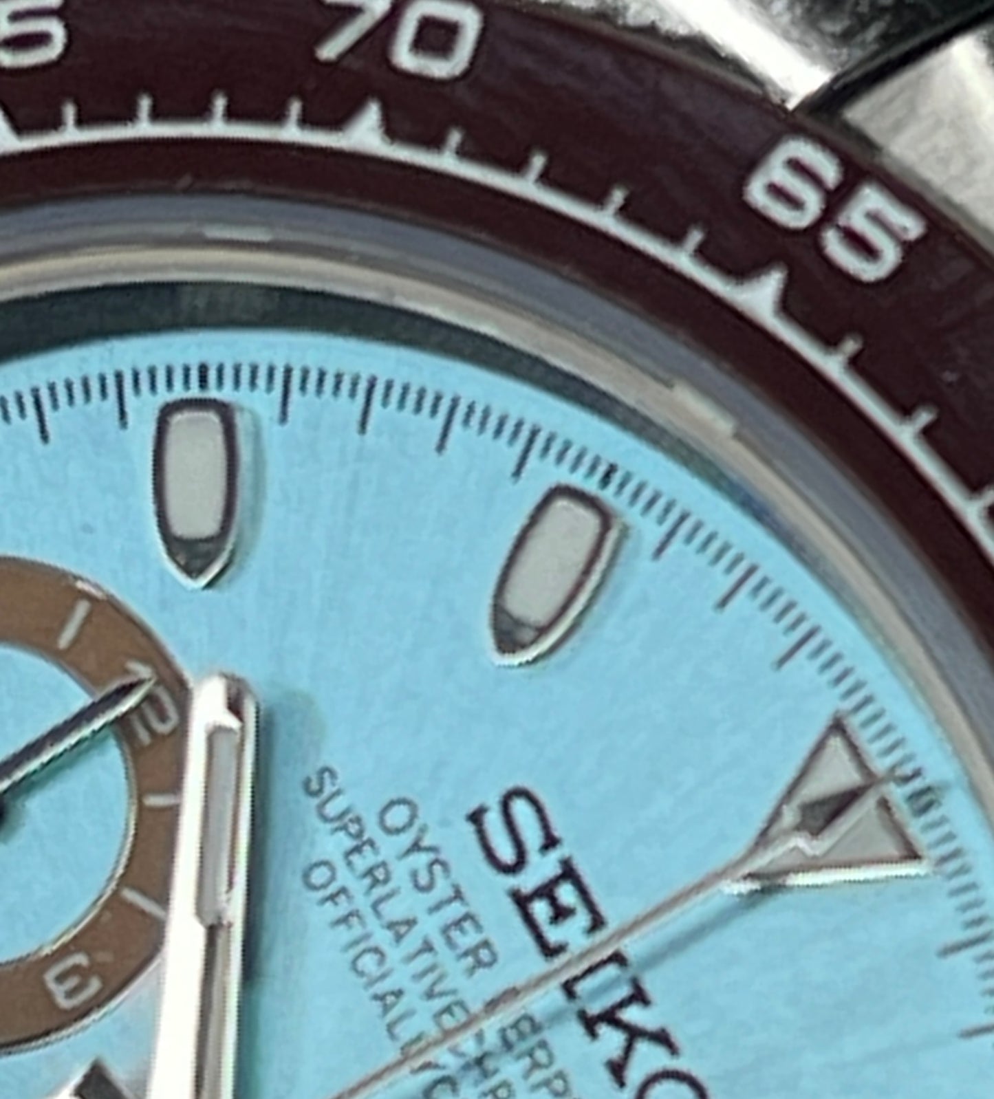 SEIKOMOD|DAYTONA /Ice Blue Dial/Chestnut Brown Bezel/ 40mm