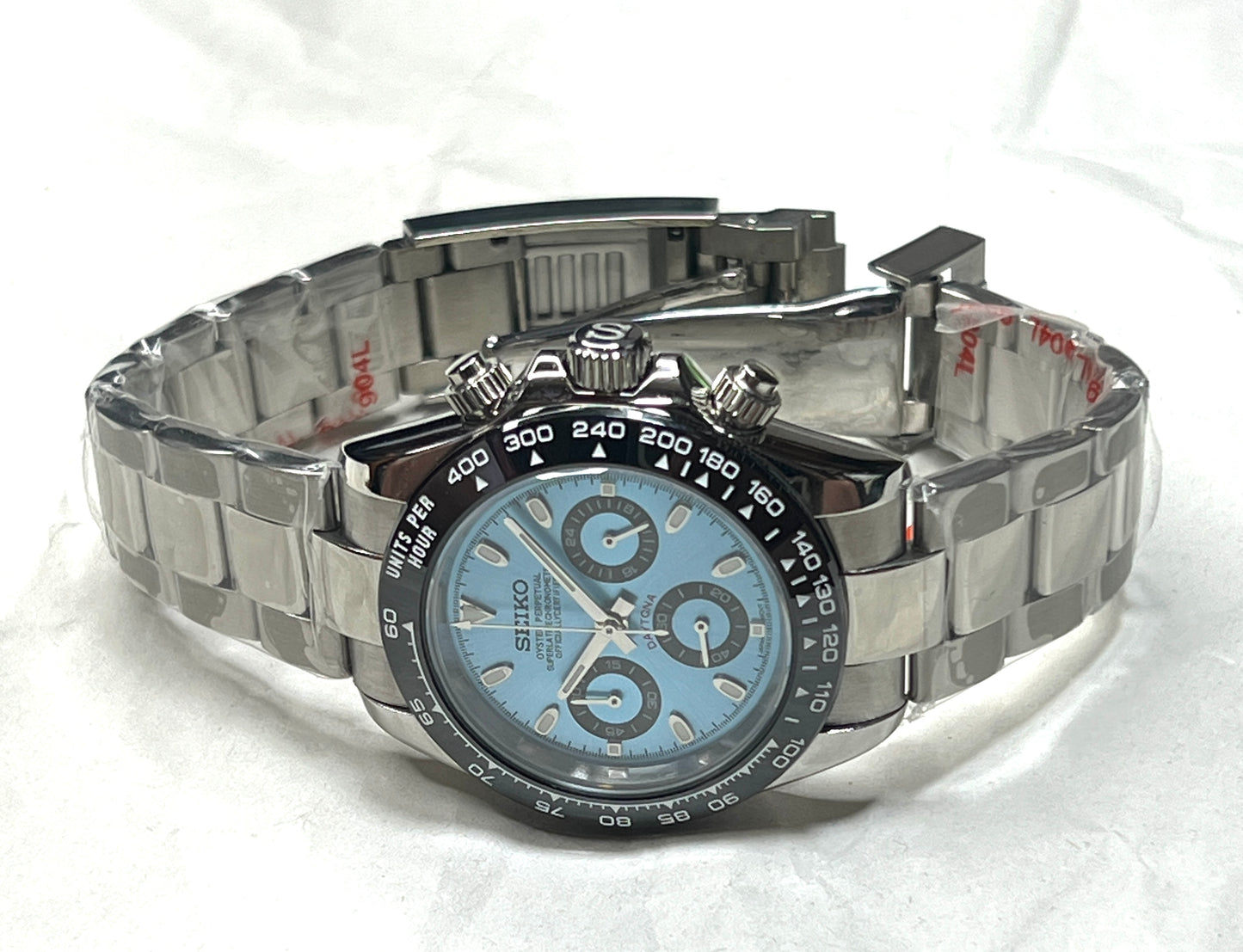 SEIKOMOD|DAYTONA /Ice Blue Dial/Black Bezel/ 40mm