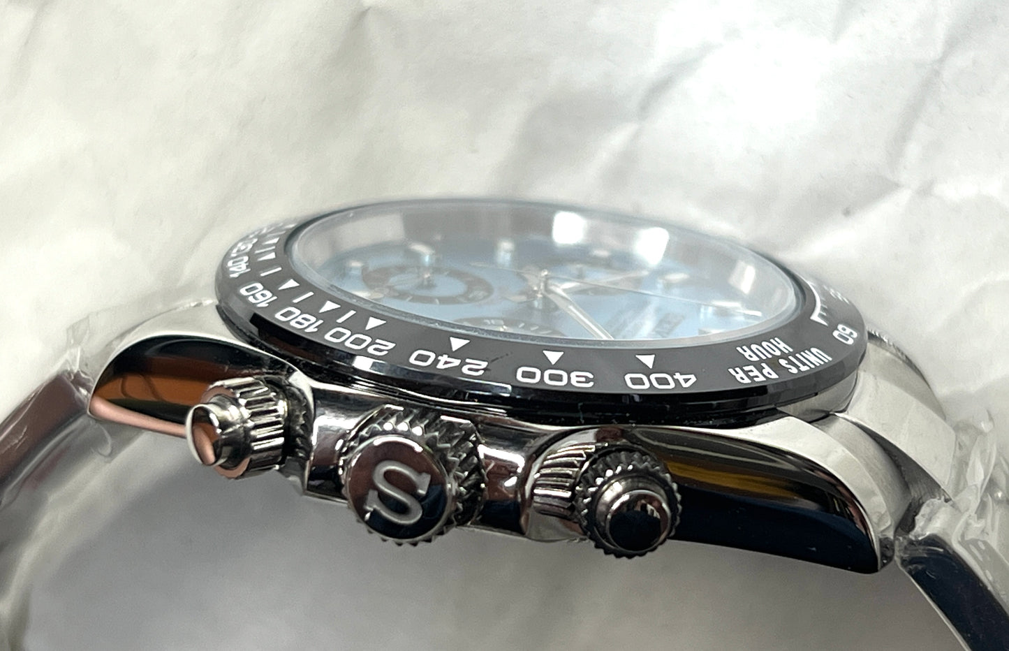 SEIKOMOD|DAYTONA /Ice Blue Dial/Black Bezel/ 40mm