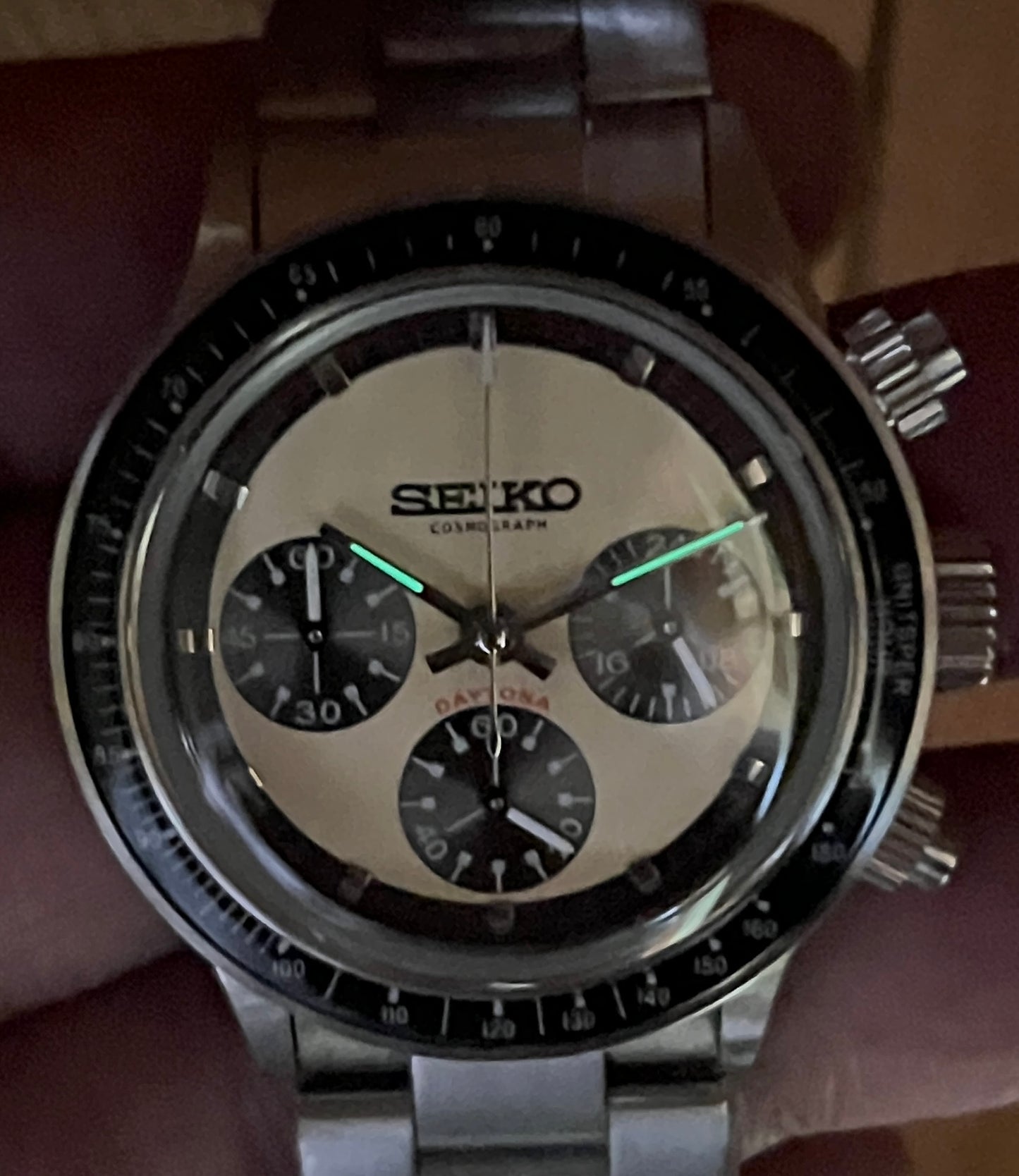 Seiko Mod|COSMO GRAPH DAYTONA 6241 homage model /Cream Color Dial/ 38mm