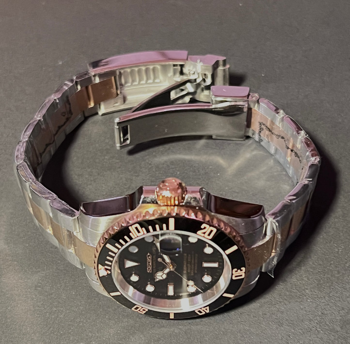 SEIKOMODS|COMBI-SUB/ROSEGOLD&SILVER/ 40mm