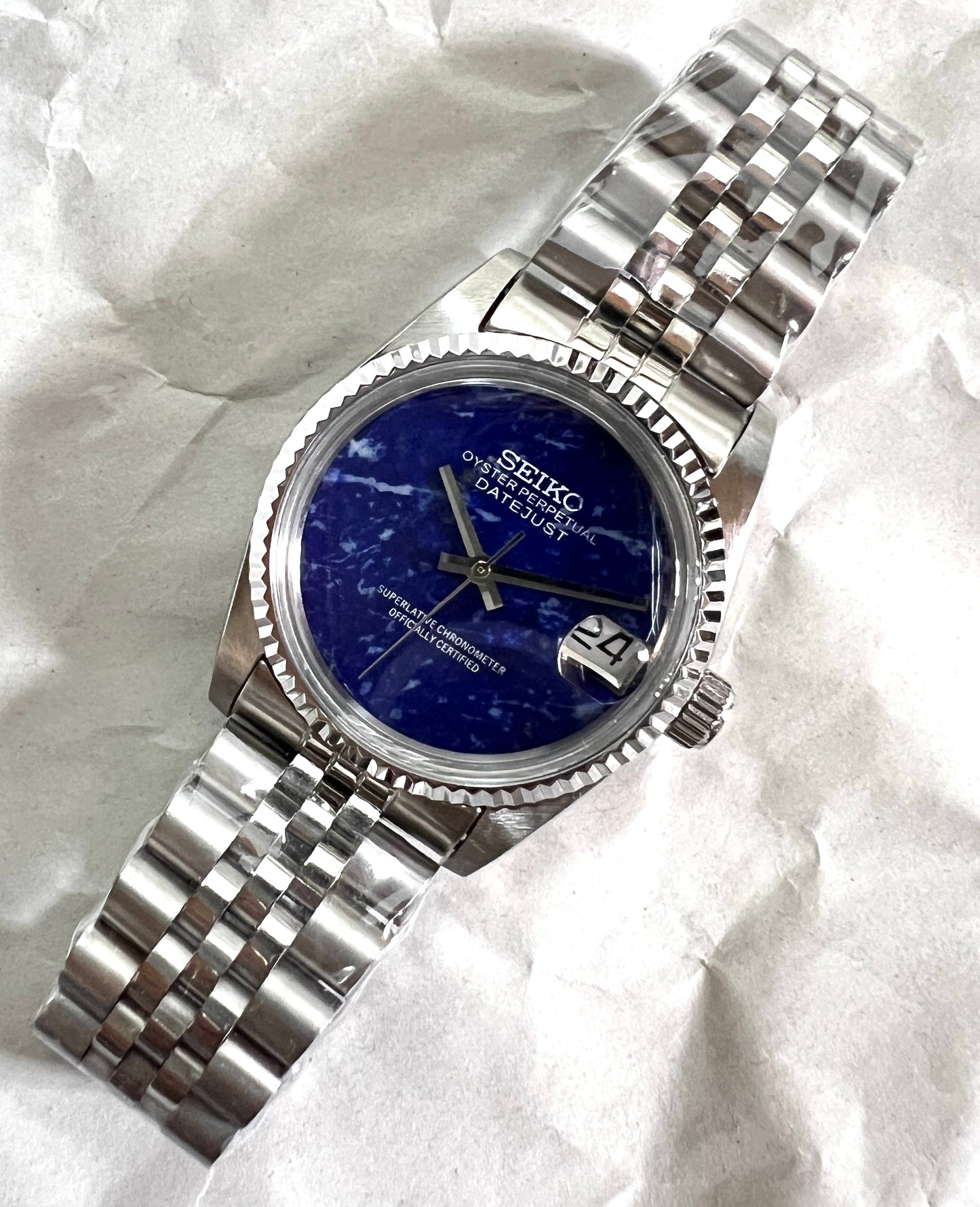 SEIKOMOD|VINTAGE DATEJUST Lapis Lazuli dial!!   36mm