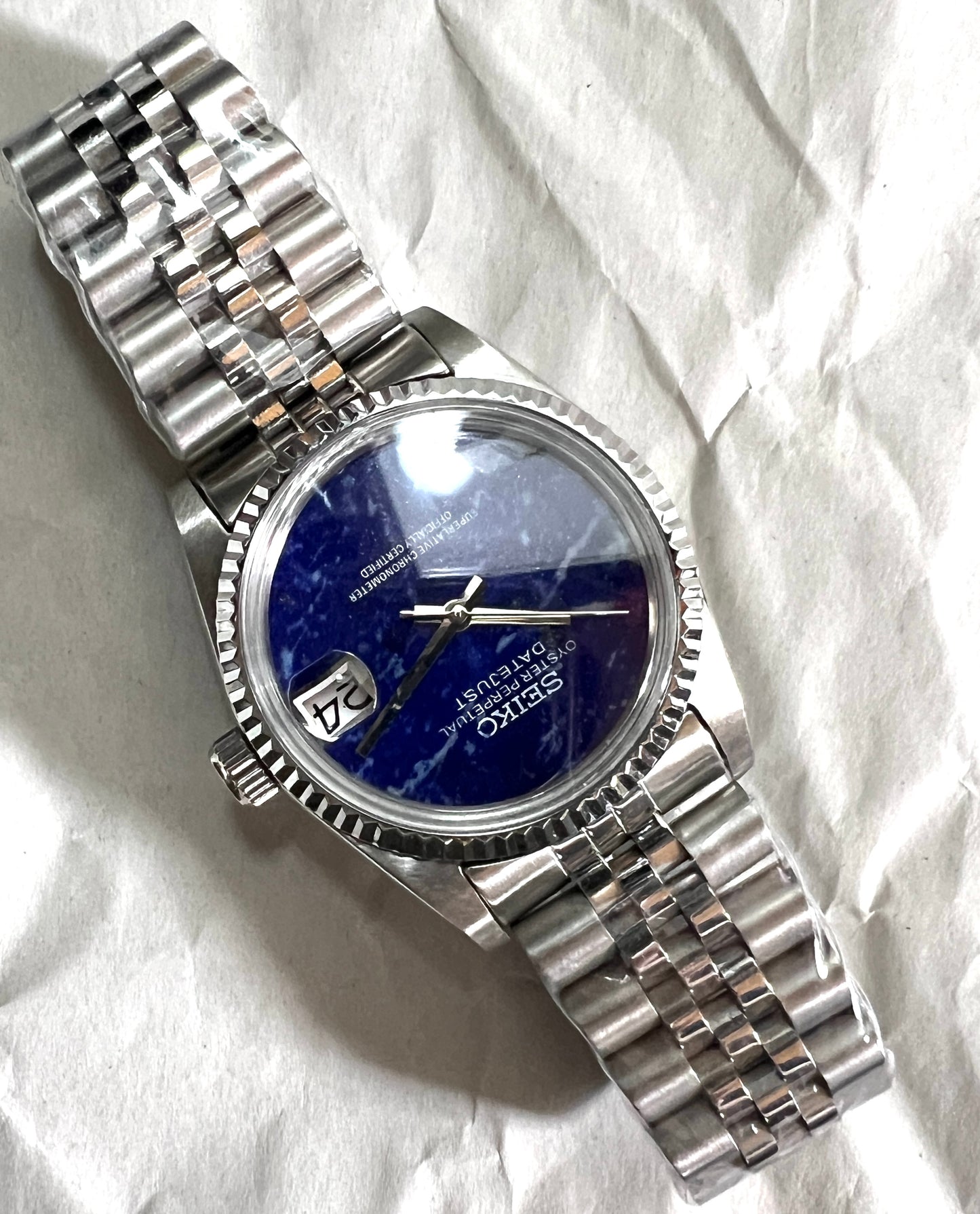 SEIKOMOD|VINTAGE DATEJUST Lapis Lazuli dial!!   36mm