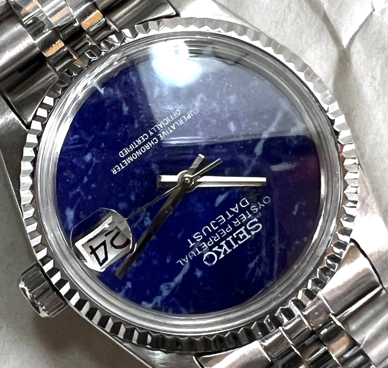 SEIKOMOD|VINTAGE DATEJUST Lapis Lazuli dial!!   36mm