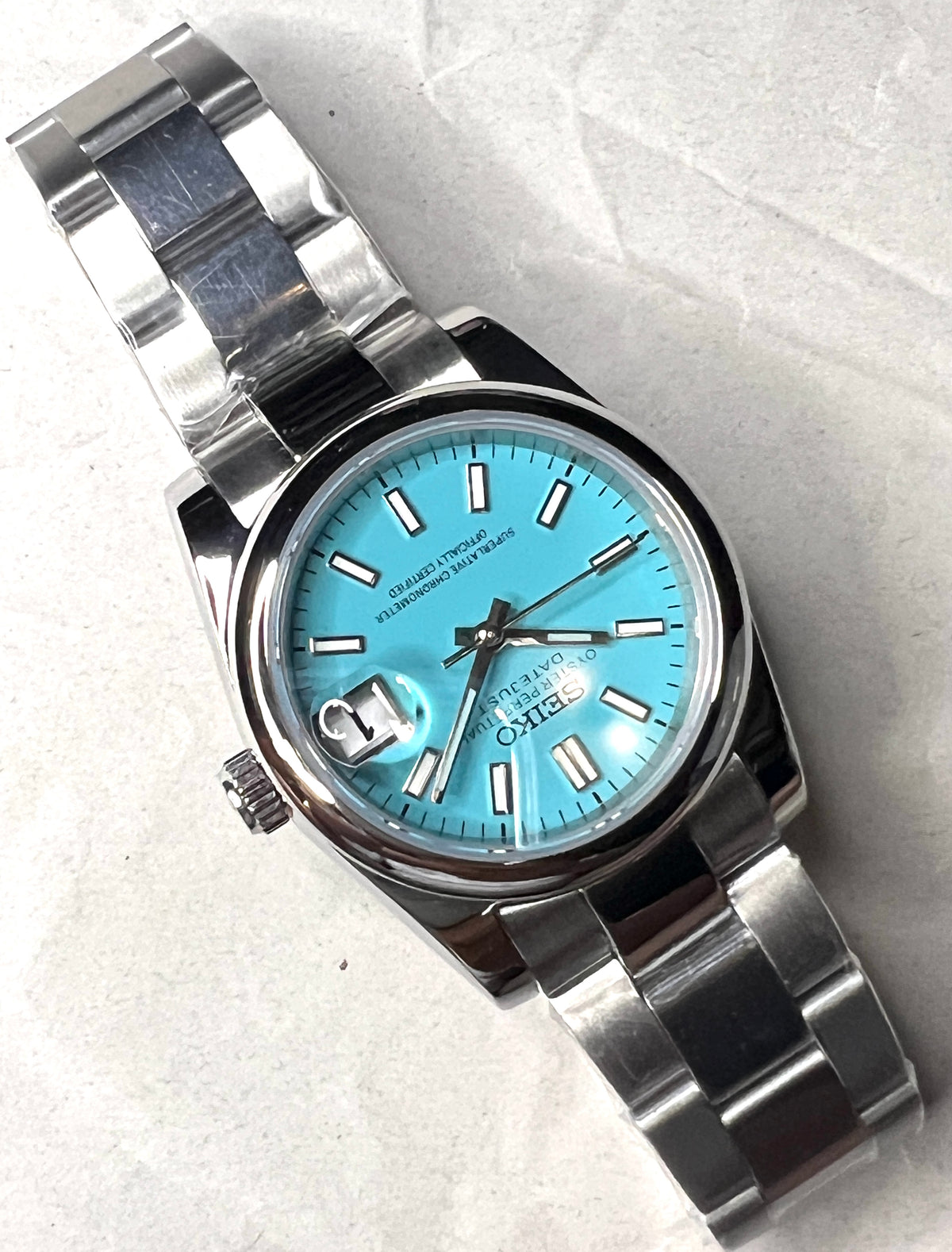 SEIKOMOD|DATE JUST tiffany blue dial!!   36mm