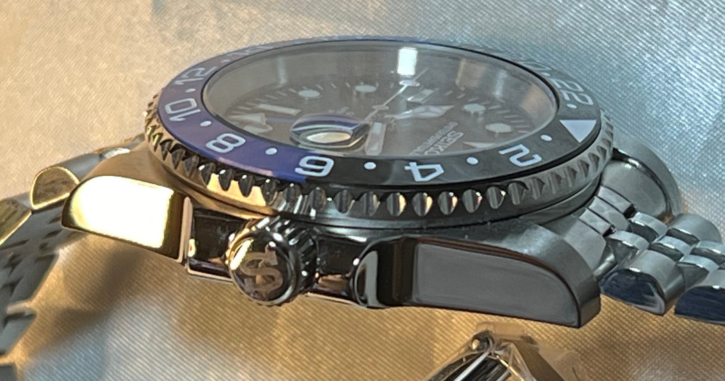 SEIKOMOD|GMT MASTER2 /BATMAN/BLACK&BLUE BEZEL model HOMAGE 40mm