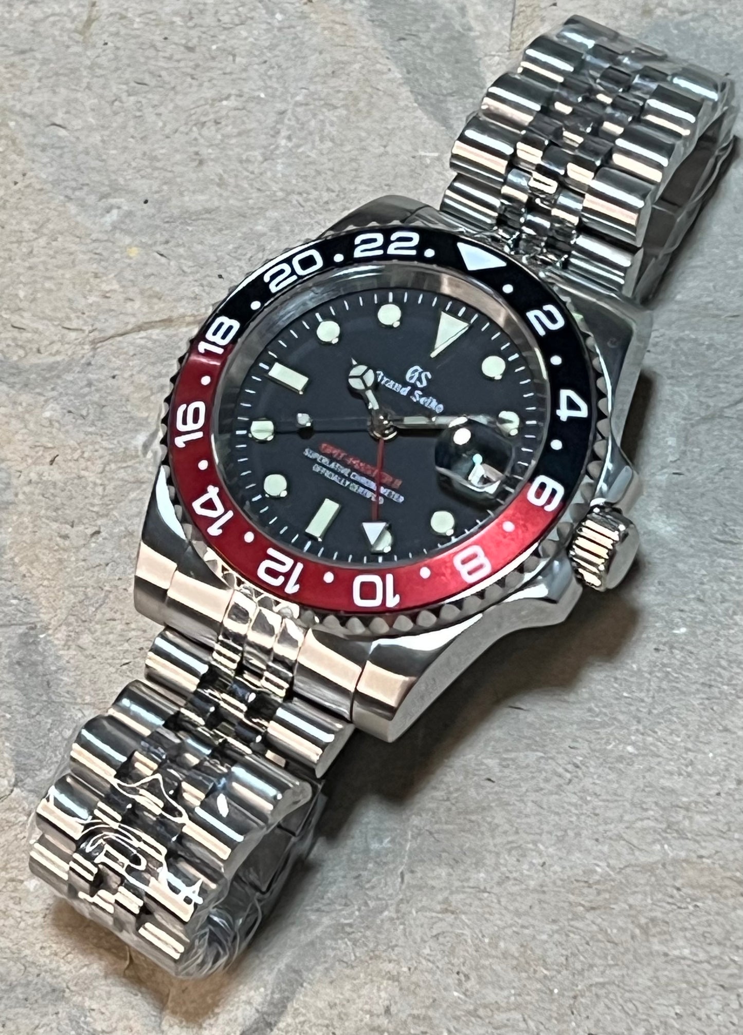 SEIKOMOD|COKE GMT MASTER2 BLACK&RED BEZEL model HOMAGE 40mm GS VER.