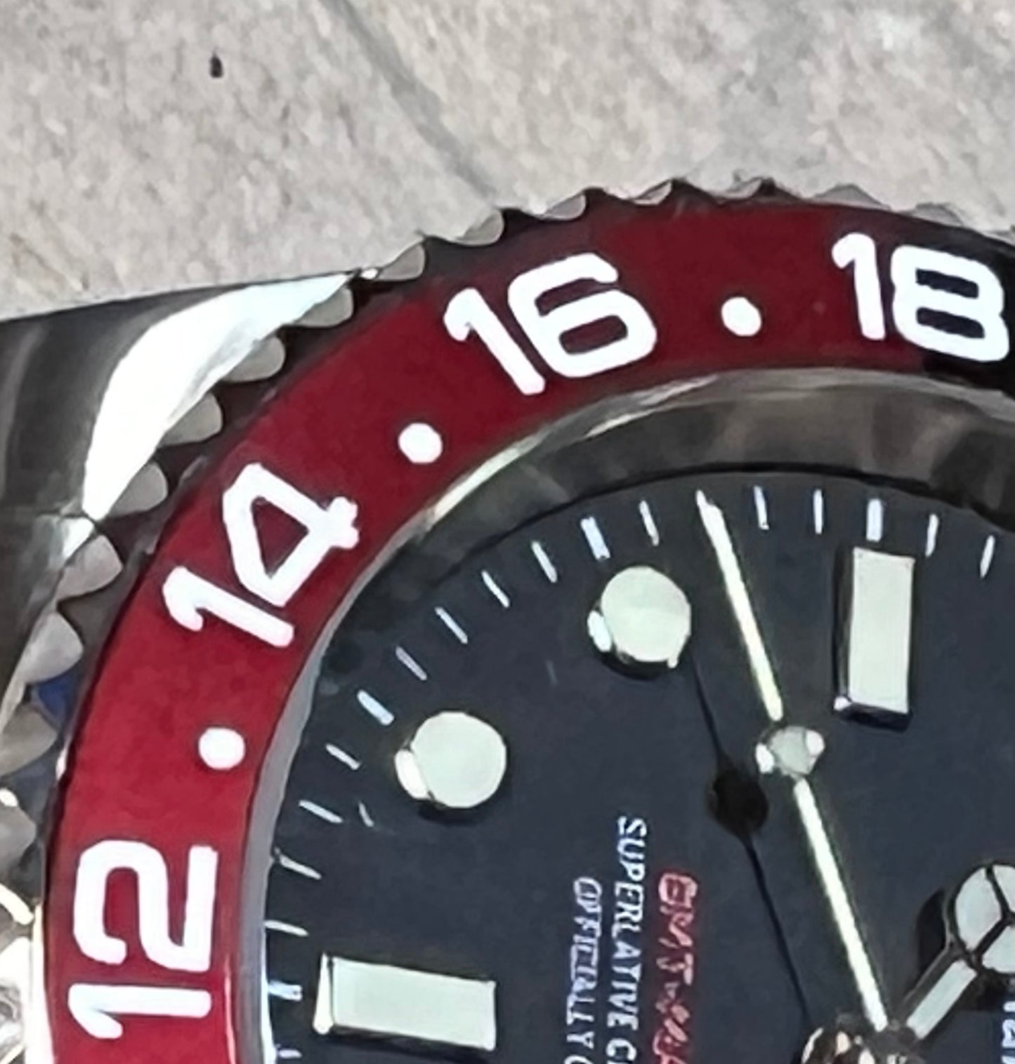 SEIKOMOD|COKE GMT MASTER2 BLACK&RED BEZEL model HOMAGE 40mm GS VER.