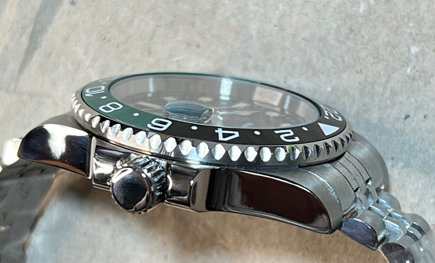 SEIKOMOD|SPRITE  GMT MASTER2 BLACK&GREEN BEZEL model HOMAGE 40mm GS VER.