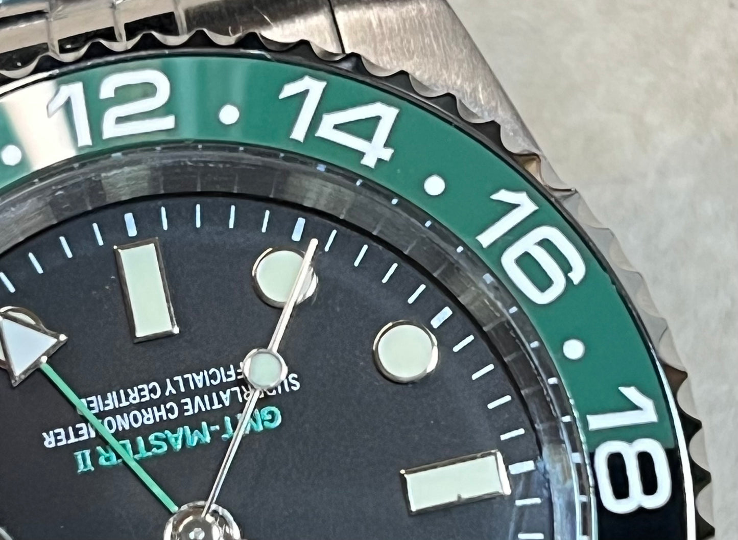 SEIKOMOD|SPRITE  GMT MASTER2 BLACK&GREEN BEZEL model HOMAGE 40mm GS VER.