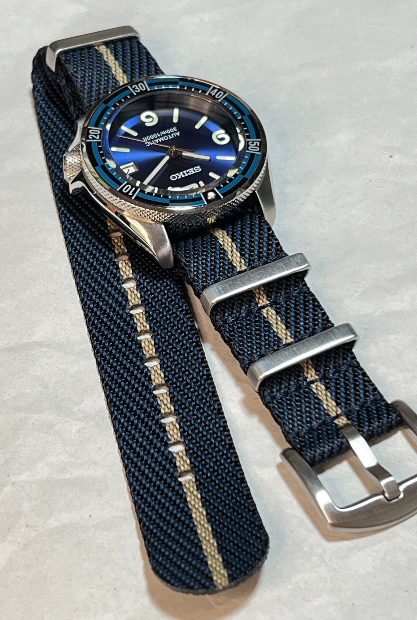 SEIKOMOD|SKX007 HOMAGE BLUE DIAL DIVER.