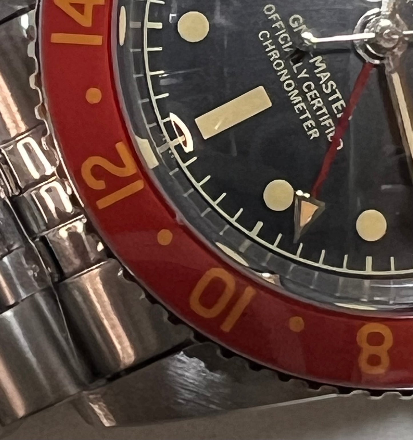 SEIKOMOD|GMTMASTER 6542 model homage /GLASS COKE BEZEL