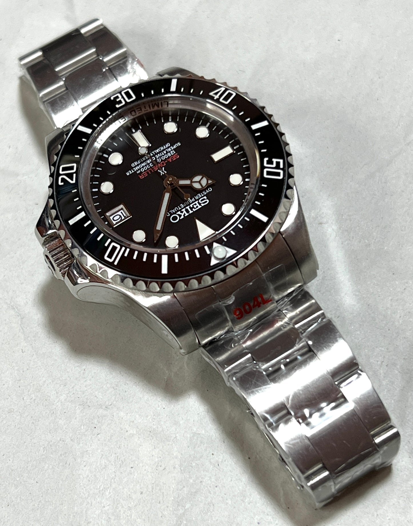 SEIKOMOD|SEA-DWELLER/ 43mm *BLACK　DIAL RED LETTERS