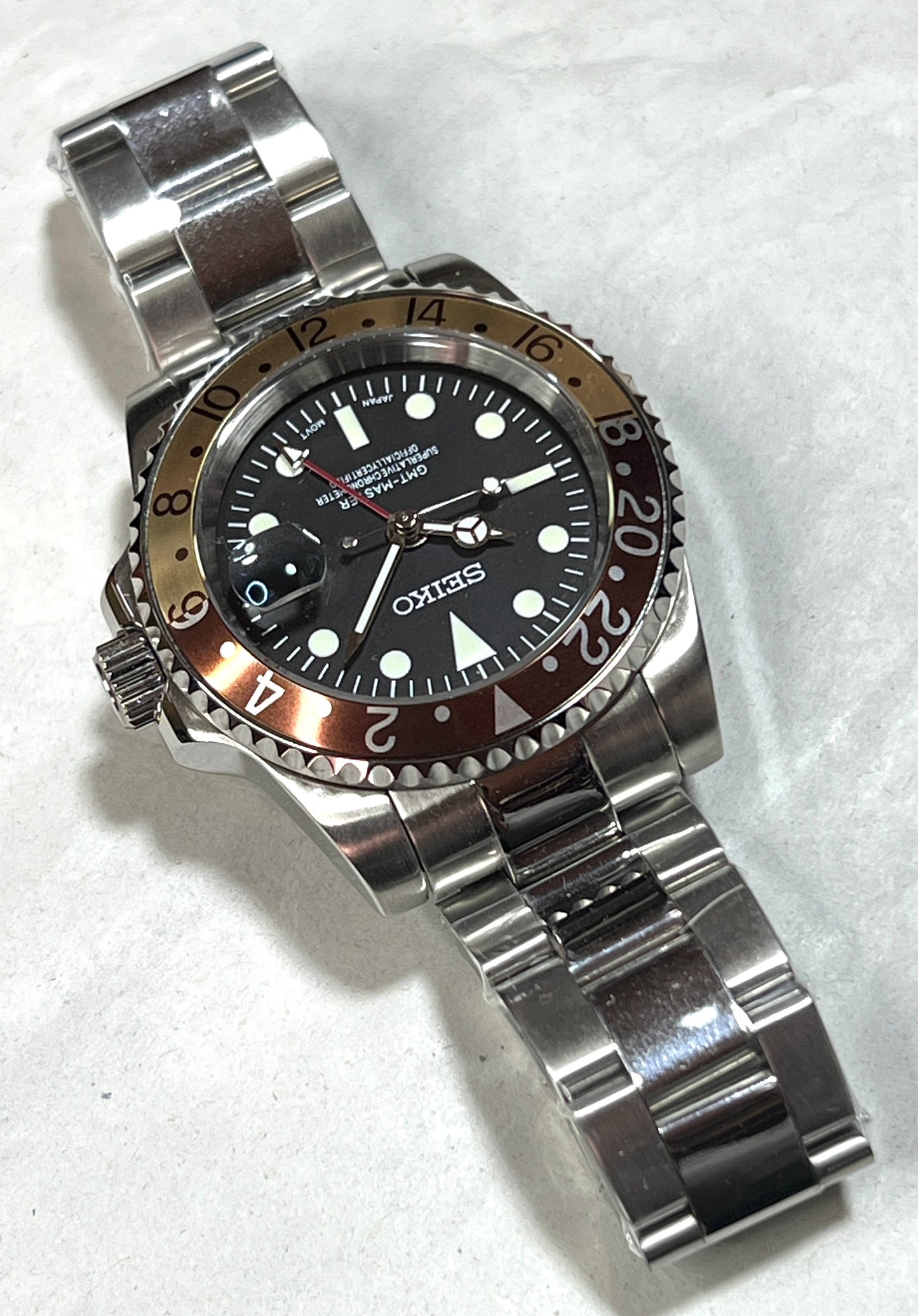 SEIKOMOD|GMT MASTER /ROOT BEER BEZEL model HOMAGE 40mm