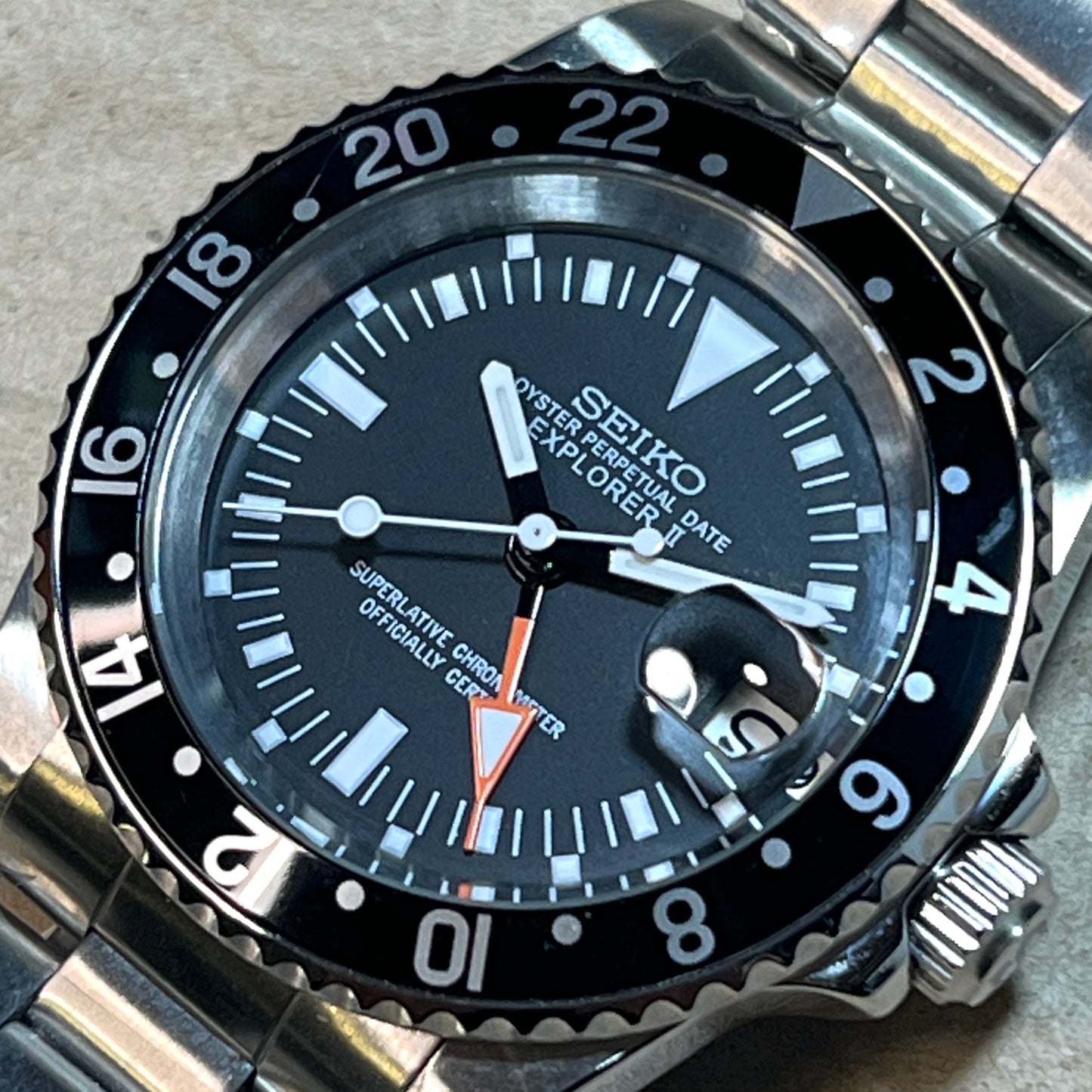 SEIKOMOD|vintage gmt 【BLACK RAIN】model 39.5mm