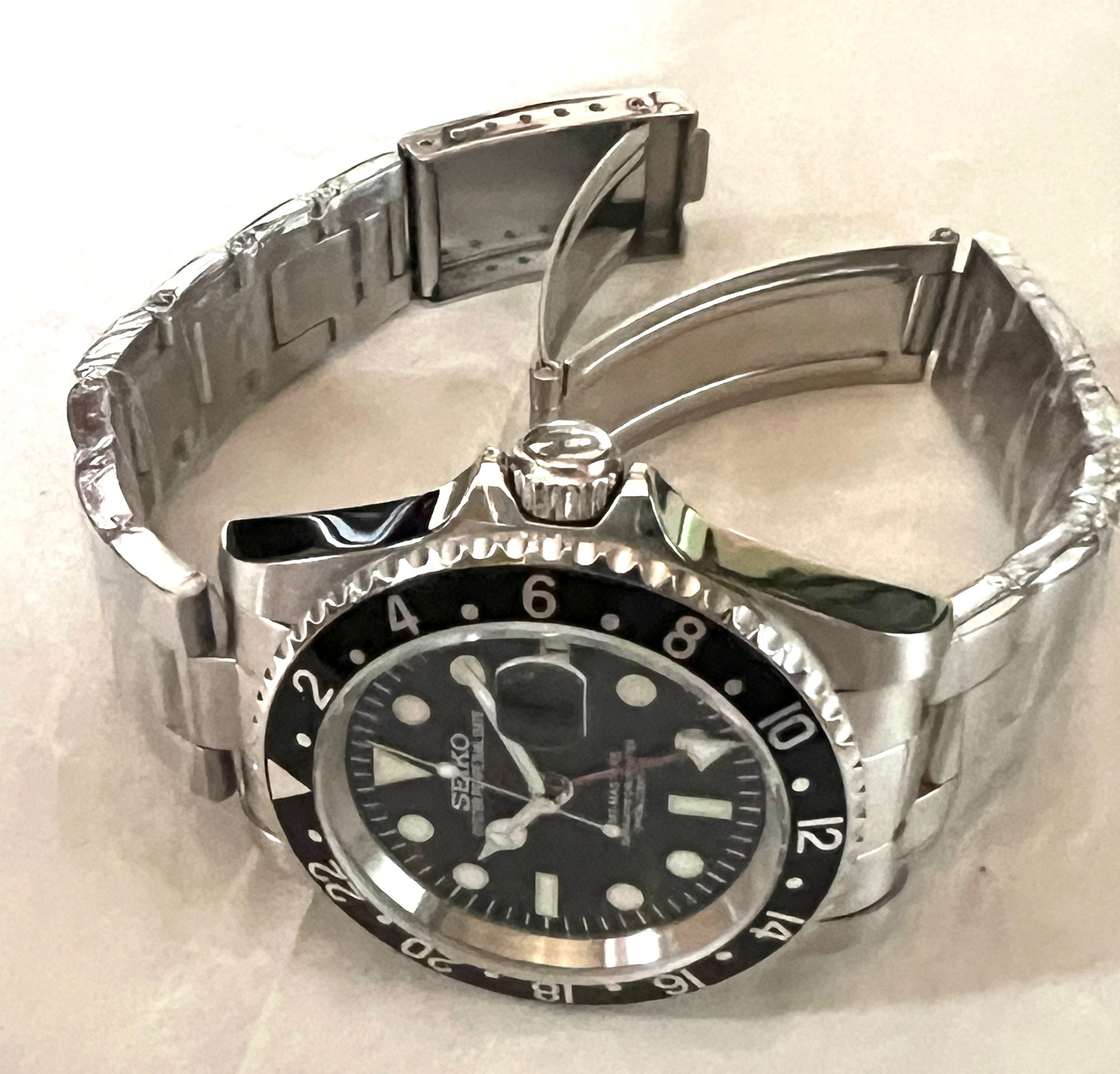 SEIKOMOD|VINTAGE 16710　GMTMASTERⅡ HOMAGE 40mm black bezel