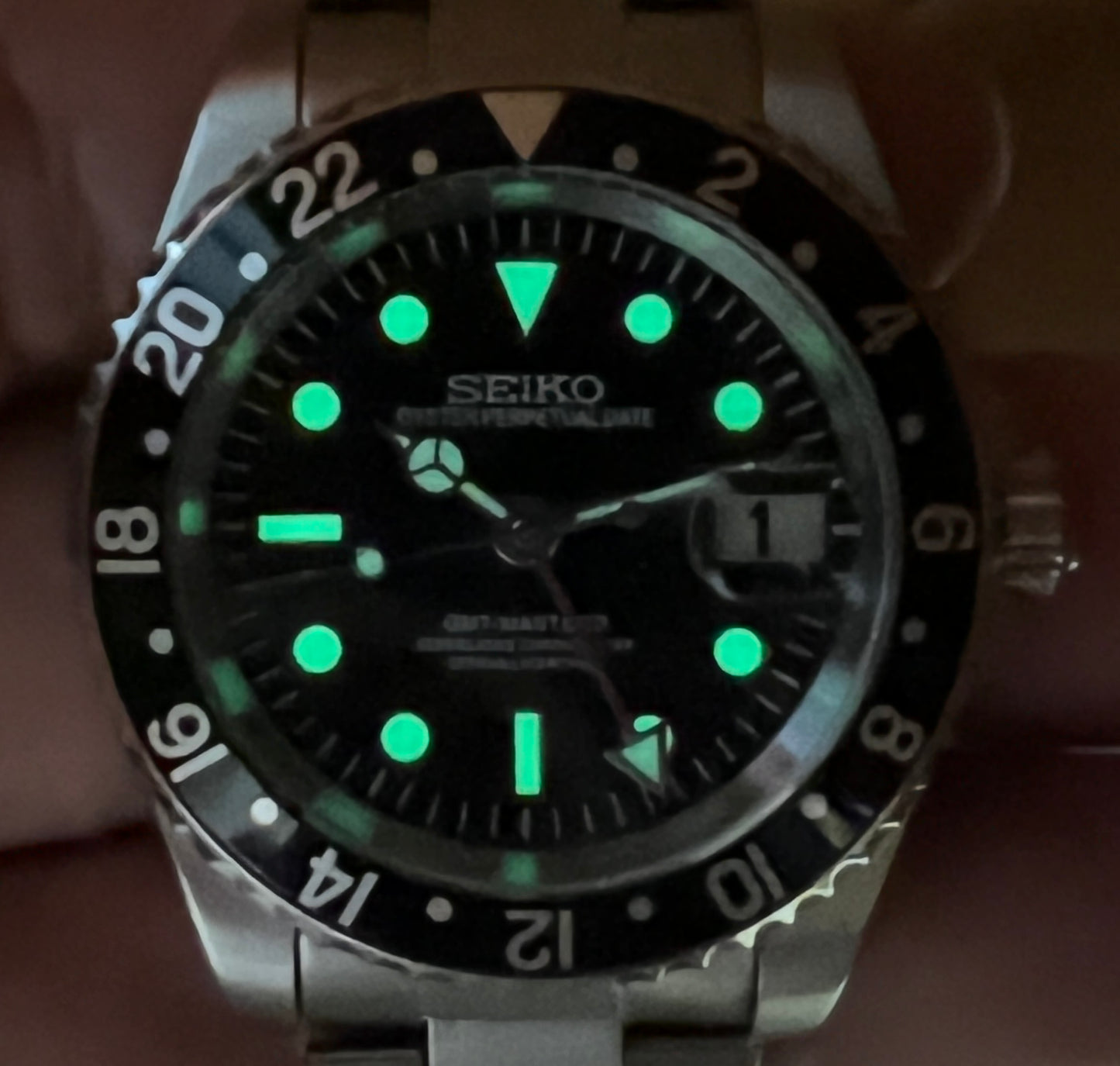 SEIKOMOD|VINTAGE 16710　GMTMASTERⅡ HOMAGE 40mm black bezel