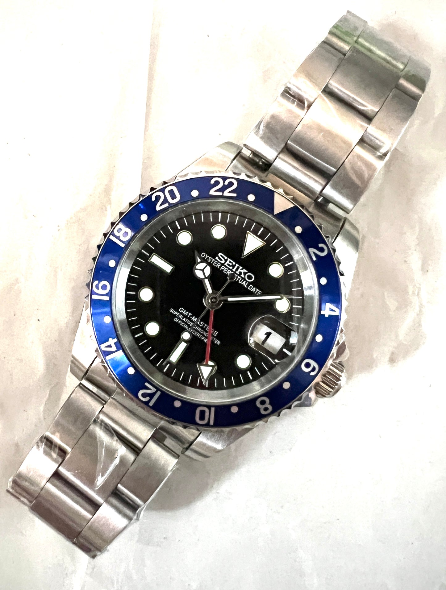 SEIKOMOD|VINTAGE 16710　GMTMASTERⅡ HOMAGE 40mm blueberry bezel