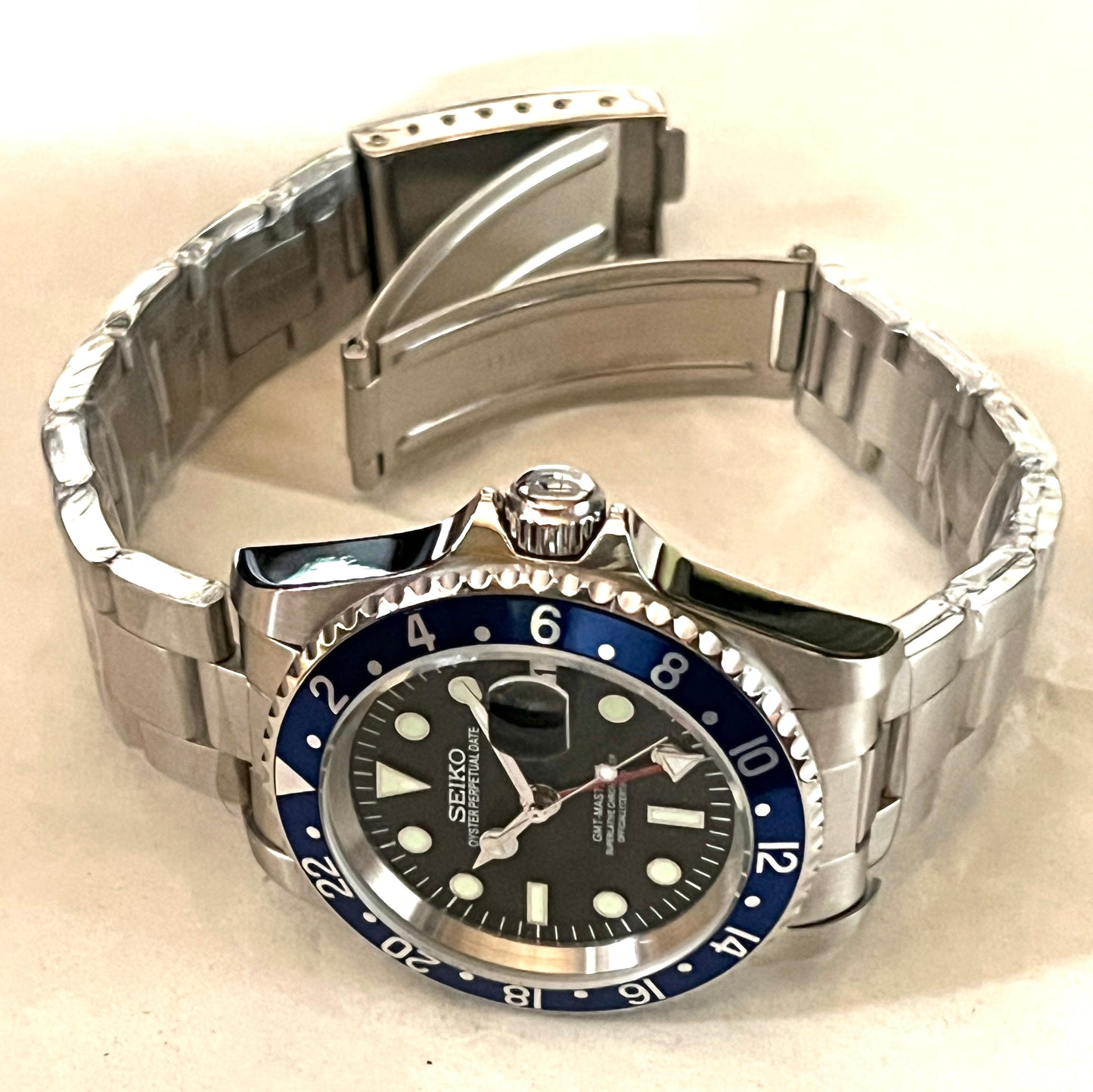 SEIKOMOD|VINTAGE 16710　GMTMASTERⅡ HOMAGE 40mm blueberry bezel