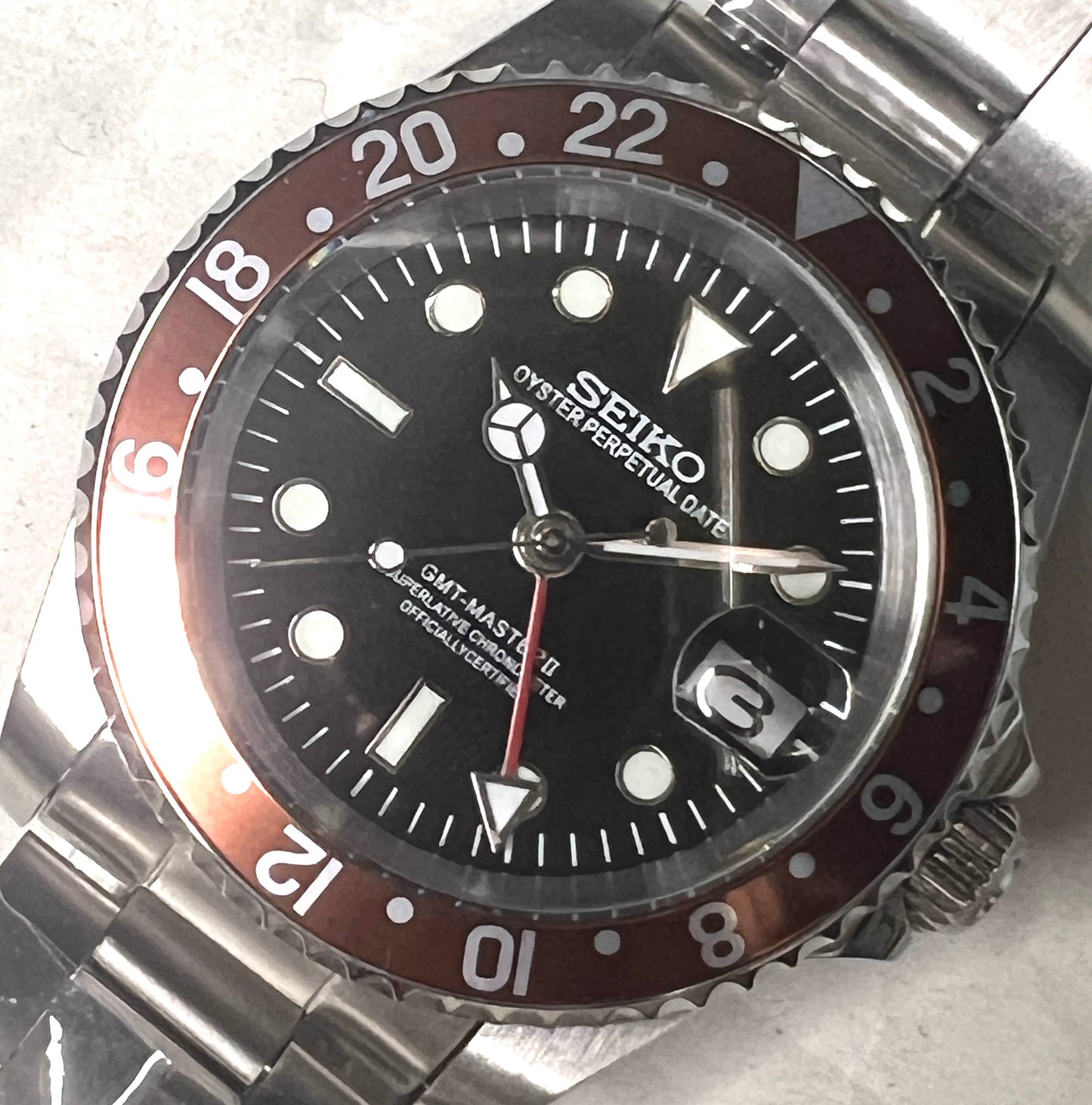 SEIKOMOD|VINTAGE 16710　GMTMASTERⅡ HOMAGE 40mm brown bezel