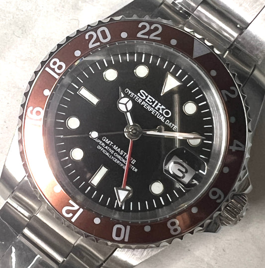 SEIKOMOD|VINTAGE 16710　GMTMASTERⅡ HOMAGE 40mm brown bezel