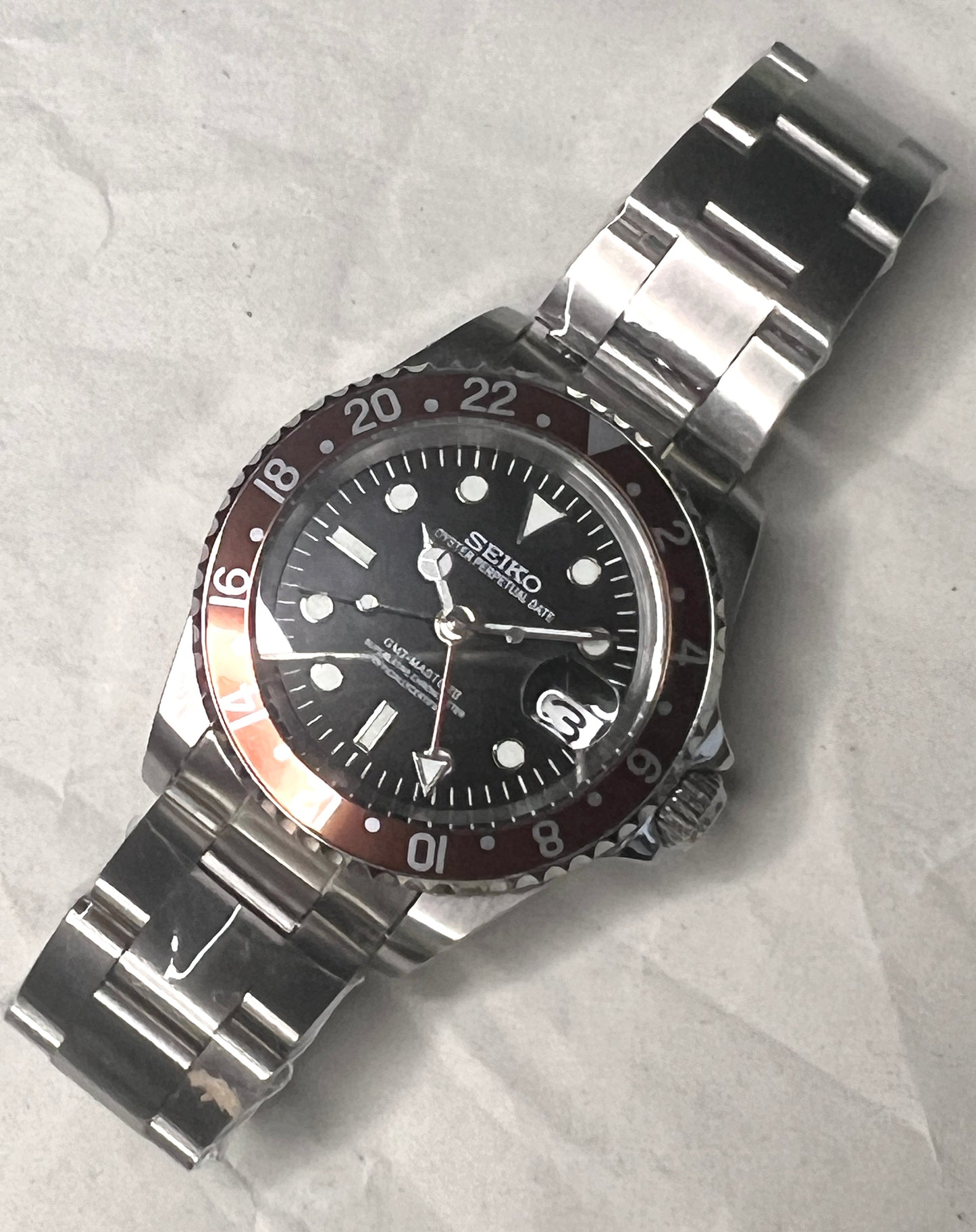 SEIKOMOD|VINTAGE 16710　GMTMASTERⅡ HOMAGE 40mm brown bezel