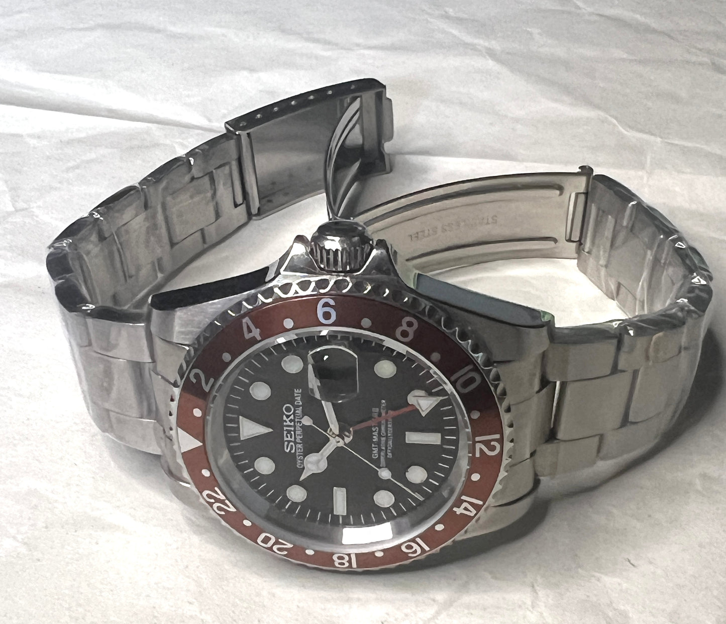 SEIKOMOD|VINTAGE 16710　GMTMASTERⅡ HOMAGE 40mm brown bezel