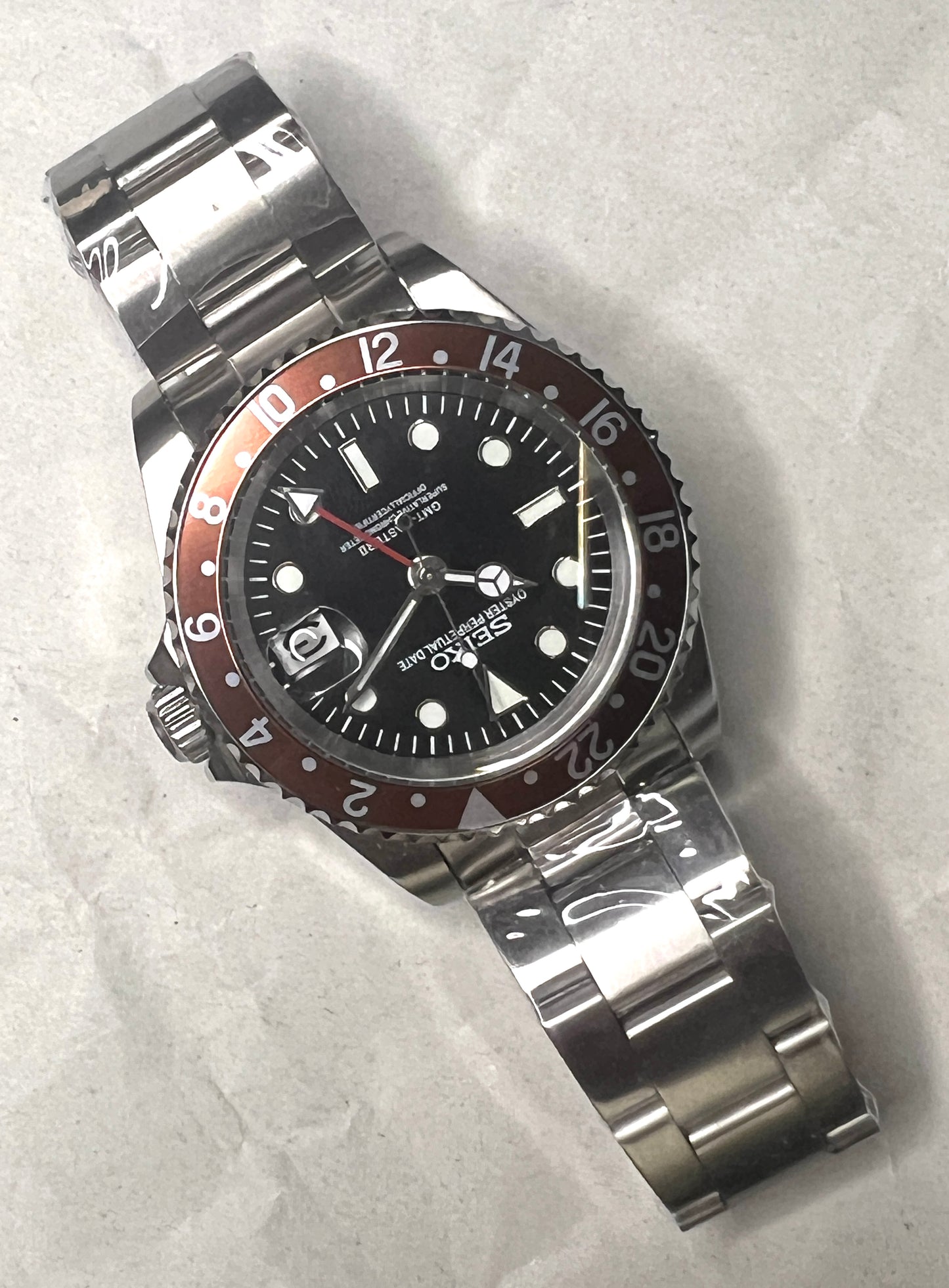 SEIKOMOD|VINTAGE 16710　GMTMASTERⅡ HOMAGE 40mm brown bezel