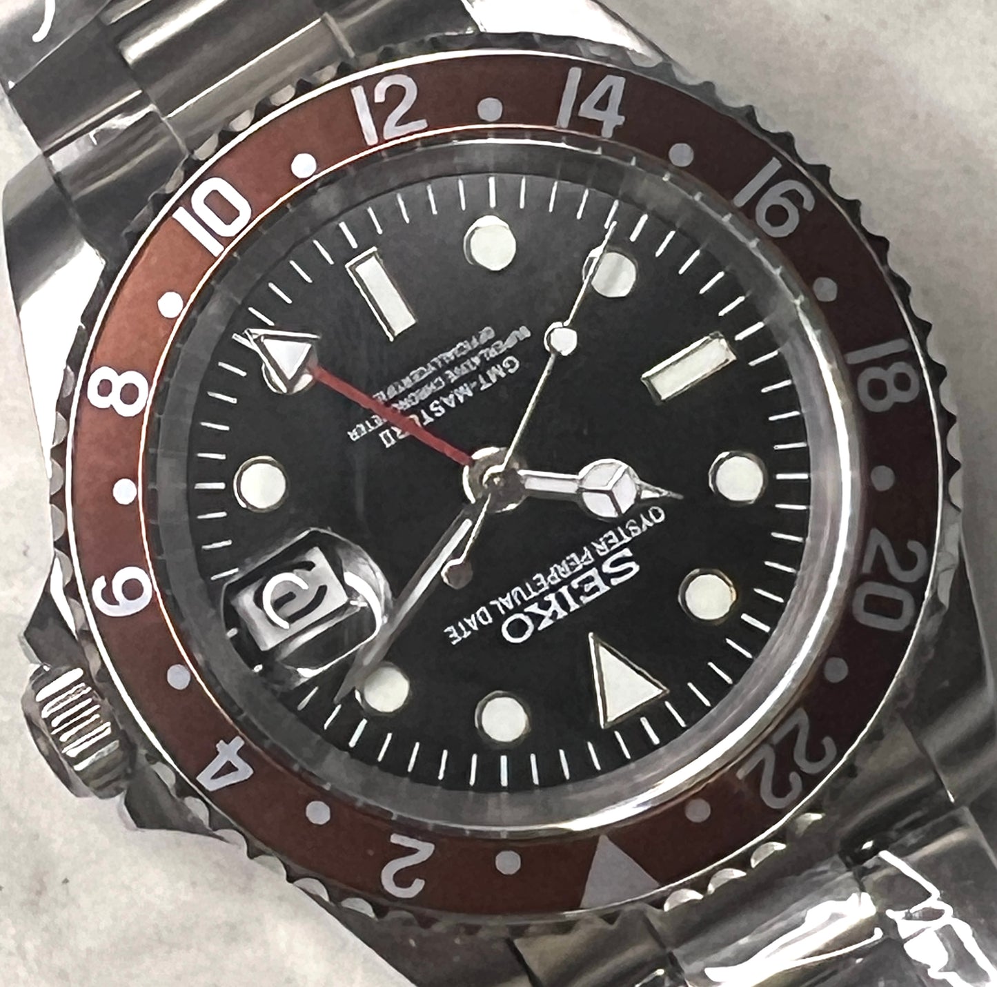 SEIKOMOD|VINTAGE 16710　GMTMASTERⅡ HOMAGE 40mm brown bezel