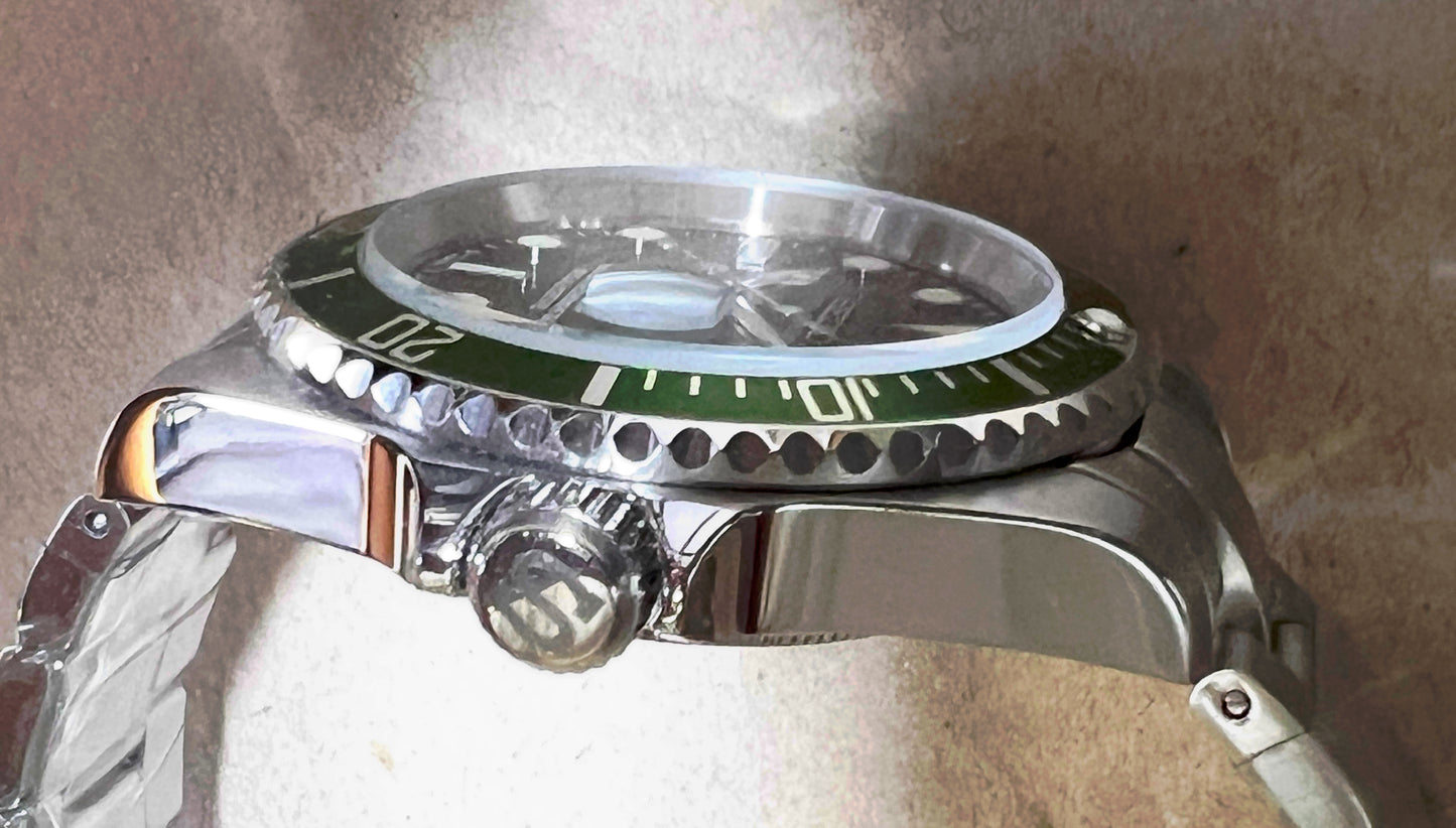 SEIKOMOD|VINTAGE SUBMARINER 16610LV LIME GREEN BEZEL HOMAGE 40mm