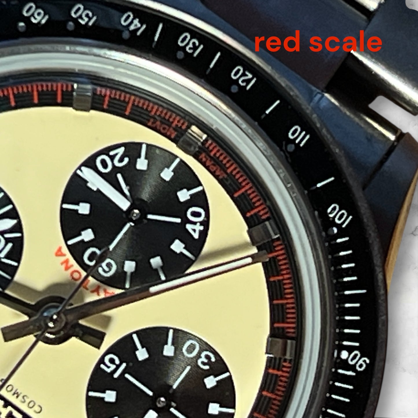 Seiko Mod|COSMO GRAPH DAYTONA 6241 homage model /Cream Color Dial/ 38mm